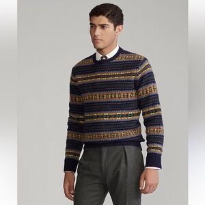 Polo Ralph Lauren Men's Fair Isle Wool Multi Sweater XXL‎
